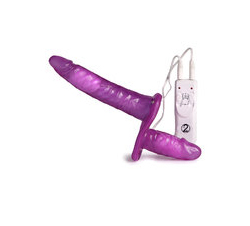  Vibrating Double Ended Strap On Dildo 